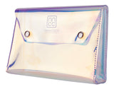  Holographic Makeup Bag with Magnet Closure 19.5x12.5x4cm Holographic Transparent