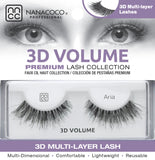  Eyelashes Premium 3D Volume black Aria in packaging