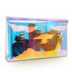  Holographic Makeup Bag with Magnet Closure 19.5x12.5x4cm Holographic Transparent