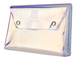  Holographic Makeup Bag with Magnet Closure 19.5x12.5x4cm Holographic Transparent