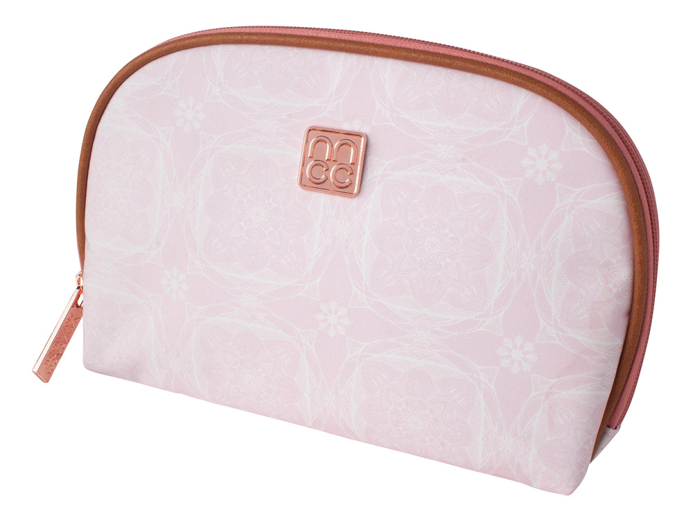 Makeup Bag 22x15.5x4.8cm Pink Floral Round Top
