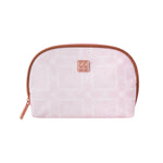 Makeup Bag 22x15.5x4.8cm Pink Floral Round Top