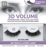 Eyelashes Premium 3D Volume black Olina in packaging