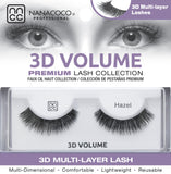 Eyelashes Premium 3D Volume black Hazel in packaging