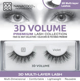 Eyelashes Premium 3D Volume black Violet in box