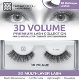 Eyelashes Premium 3D Volume black Luna in packaging